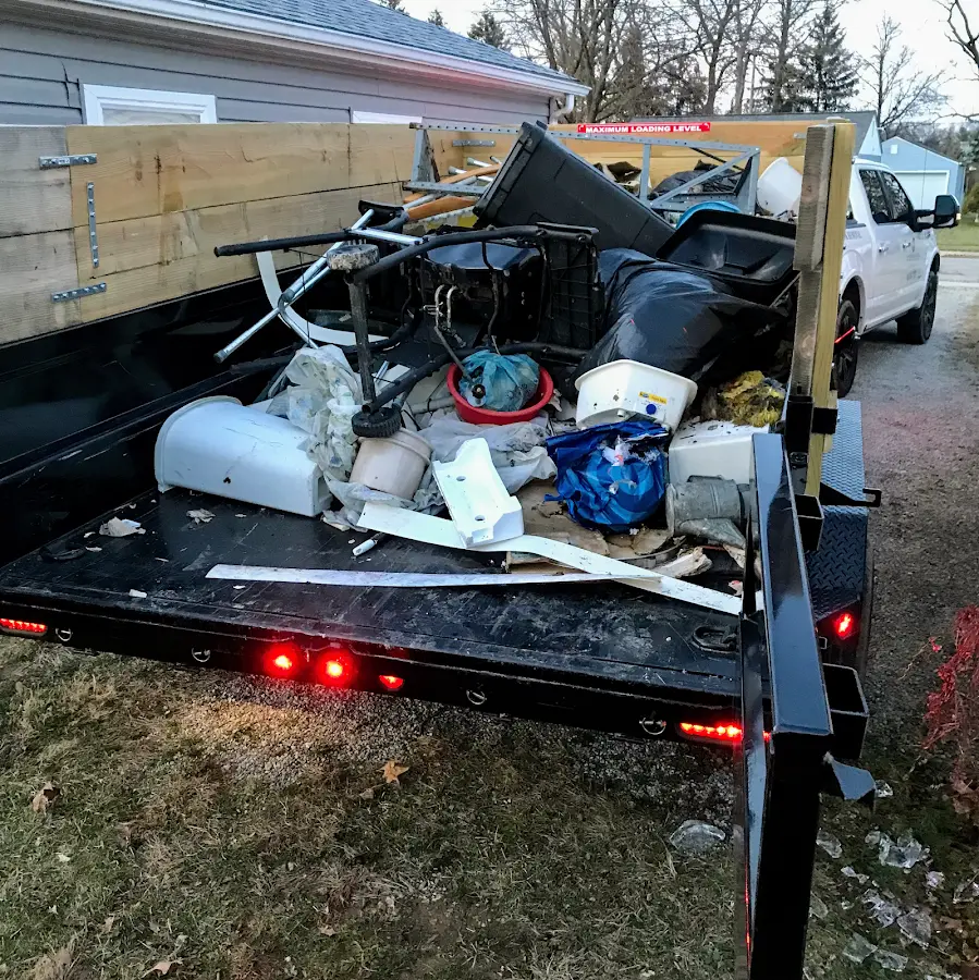 Roll-off dumpster delivered to a residential driveway in Alsip
